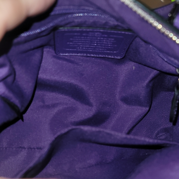 Coach Vibrant Purple Leather Satchel - Picture 14 of 16
